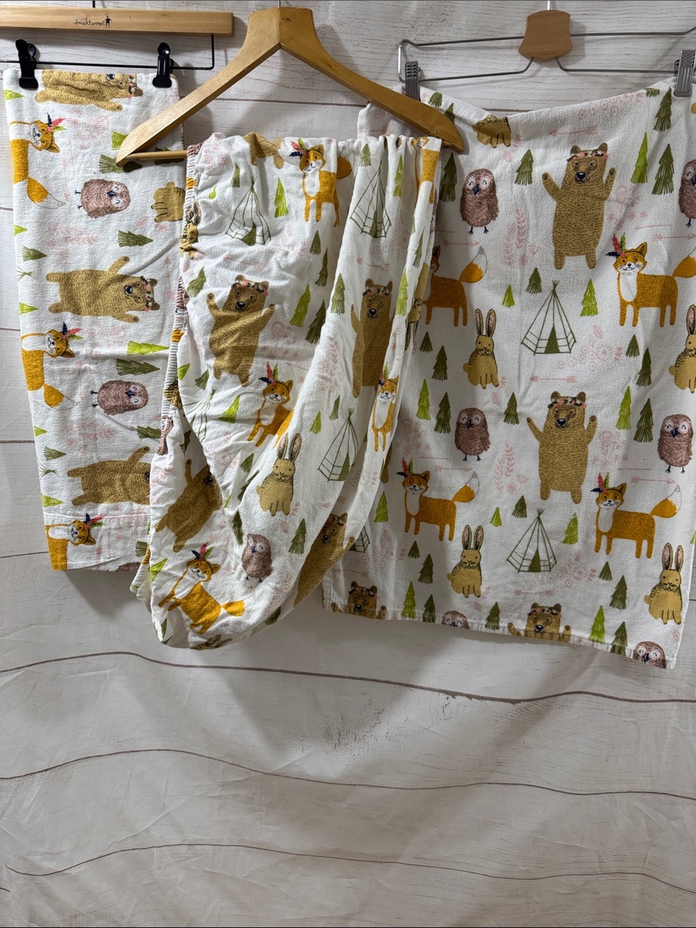 Kids Pillowfort Crib Bedding Sheet set - Woodland Animals 2 sheets + pillowcase